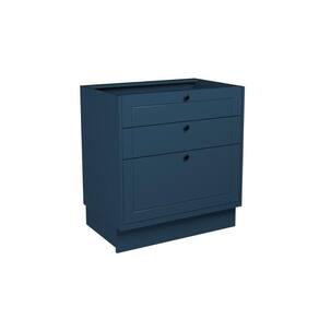 Balcão de Cozinha Évora PH 3120 c/ 3 Gavetas s/ Tampo 80cm Azul - Herval