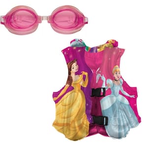 Boia Infantil Colete Princesa Disney Inflável + Óculos Mor Fashion Kit c/ 2 itens