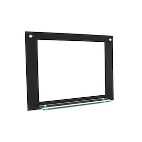 Espelho Para Banheiro Com Prateleira 50Cm Preto
