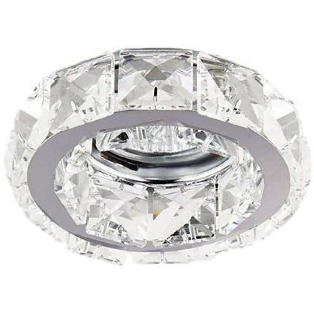7 Spot Embutir Redondo 10Cm Cristal Hall Corredor Ac972