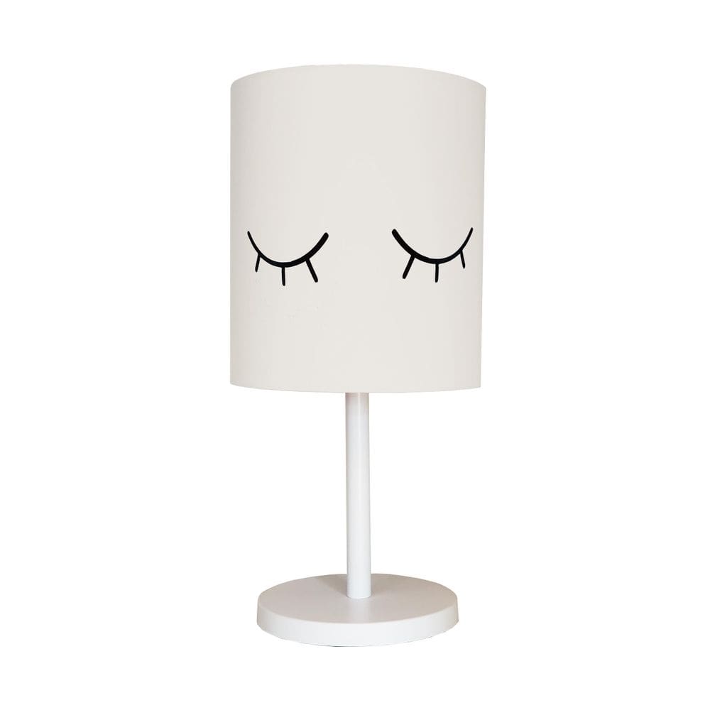 Abajur Infantil Olhinho Base Branca Cúpula 20X43 Branco