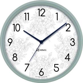 Relógio De Parede Flores 26Cm Herweg 660106