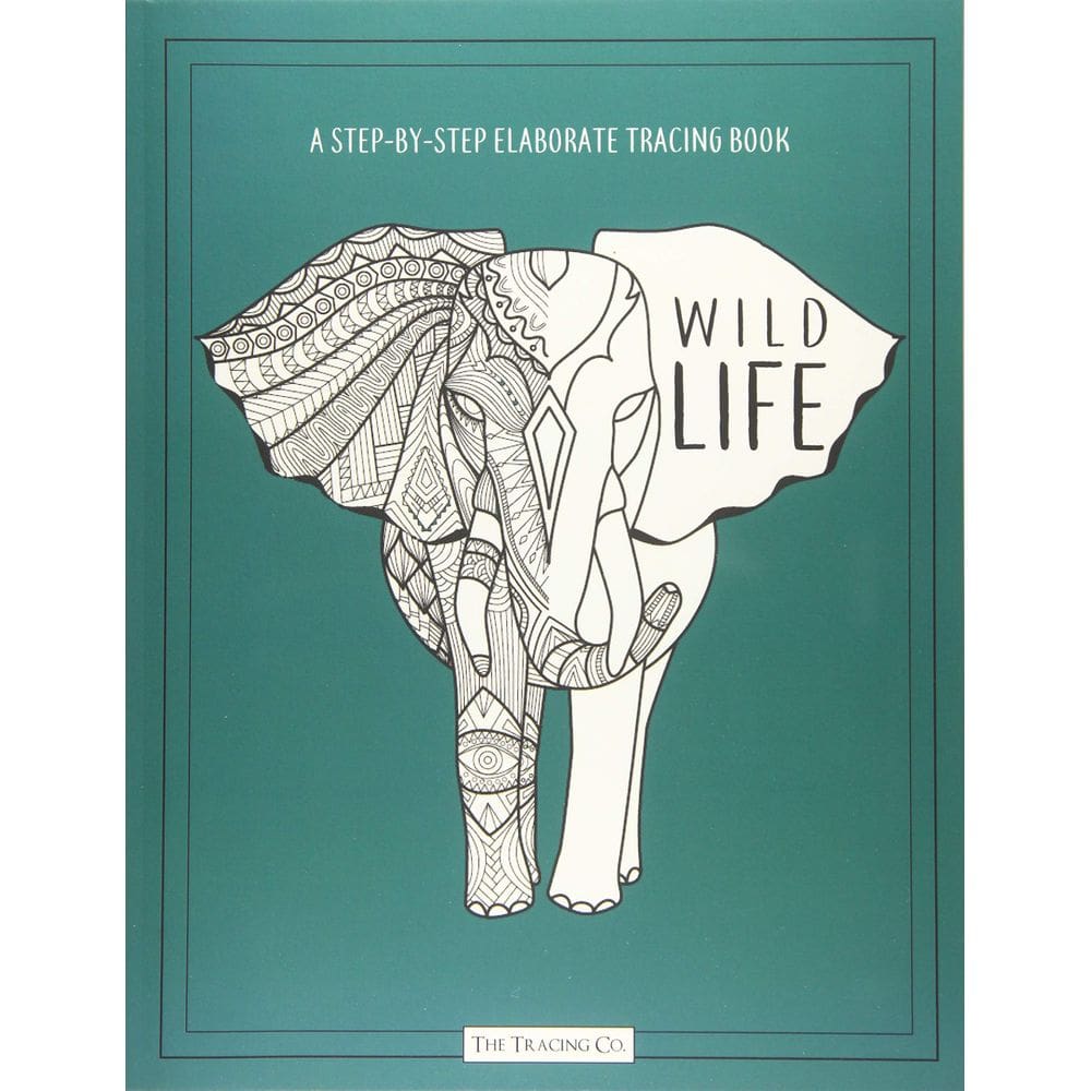 Tracing Book Wild Life with Animal Zentangle Designs para adultos