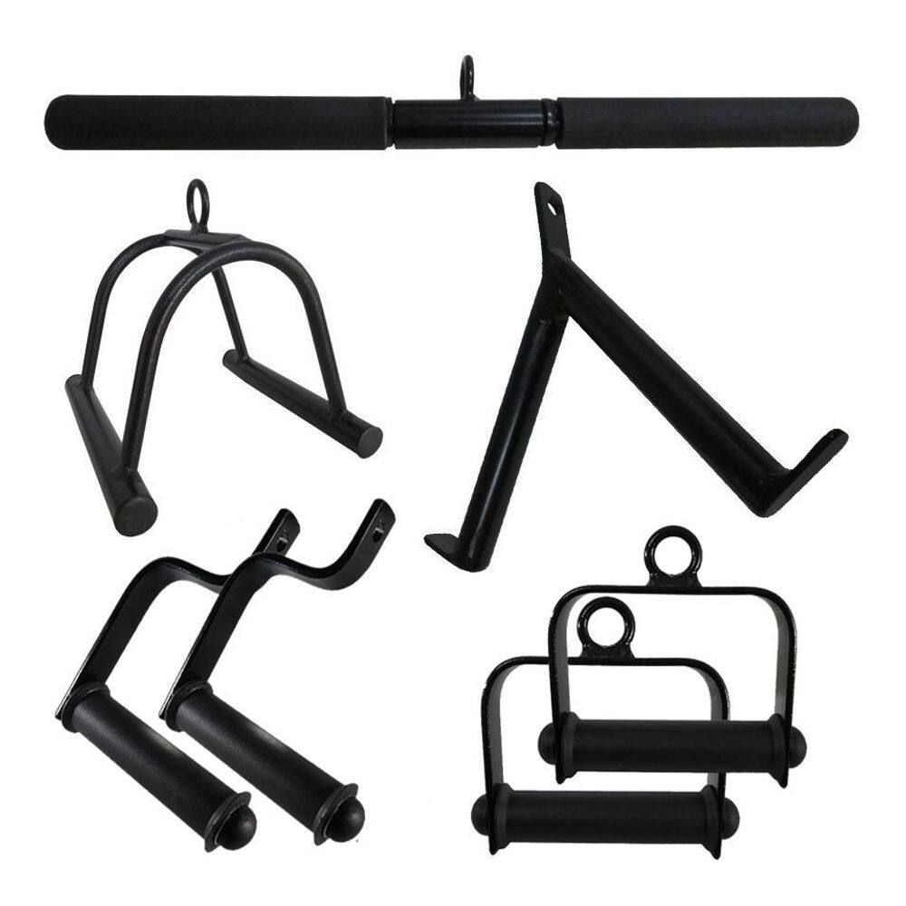 Puxador Musculação Kit Crossover Academia 7 Peças