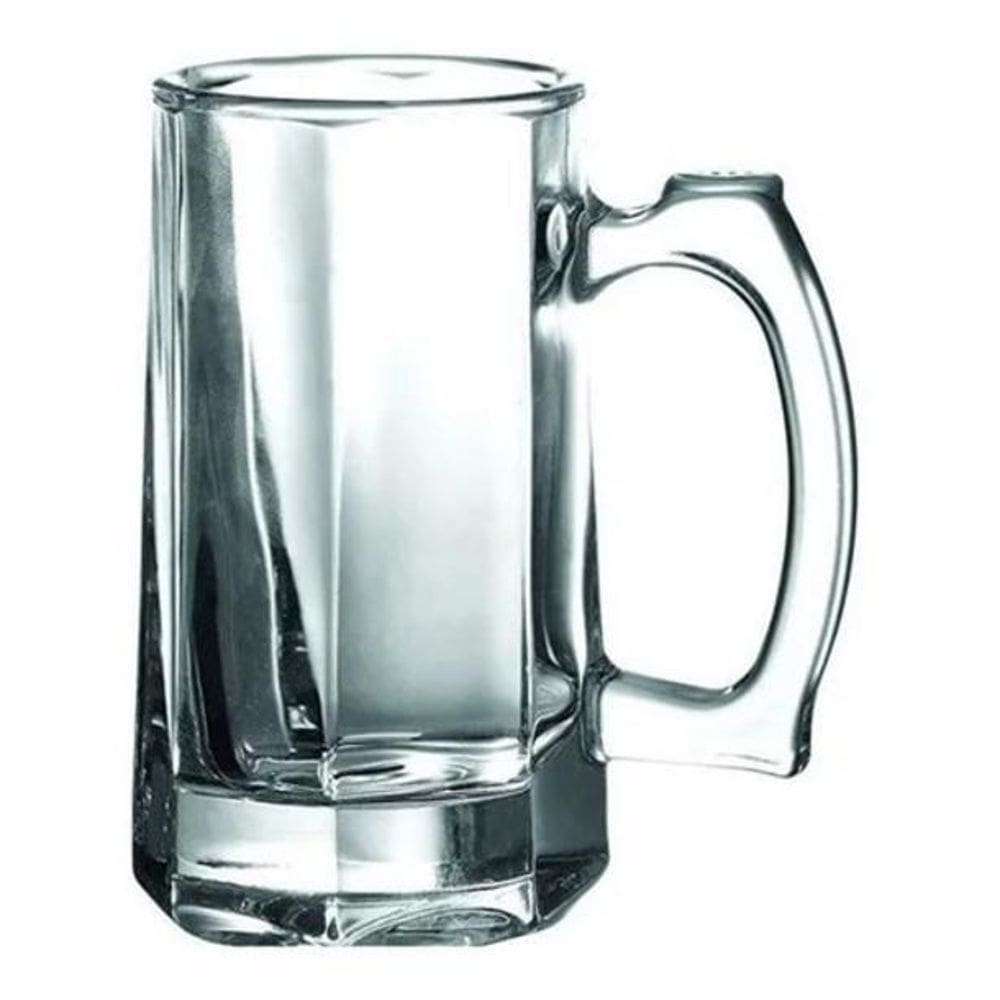 Caneca Chopp 360Ml Vidro Temperado P Congelar 6Pç Class Home