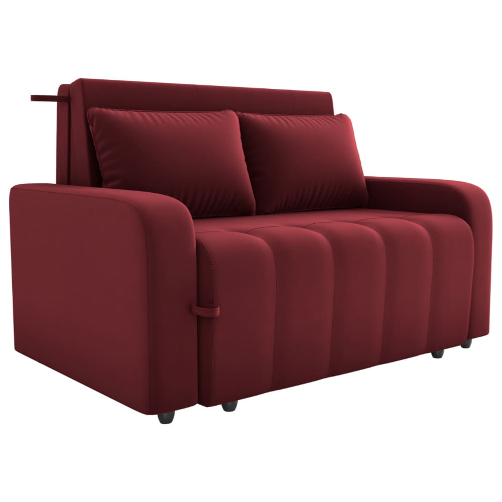 Sofa Cama 2 Lugares 138 cm Amora New Veludo E432 Vermelho Milani Store