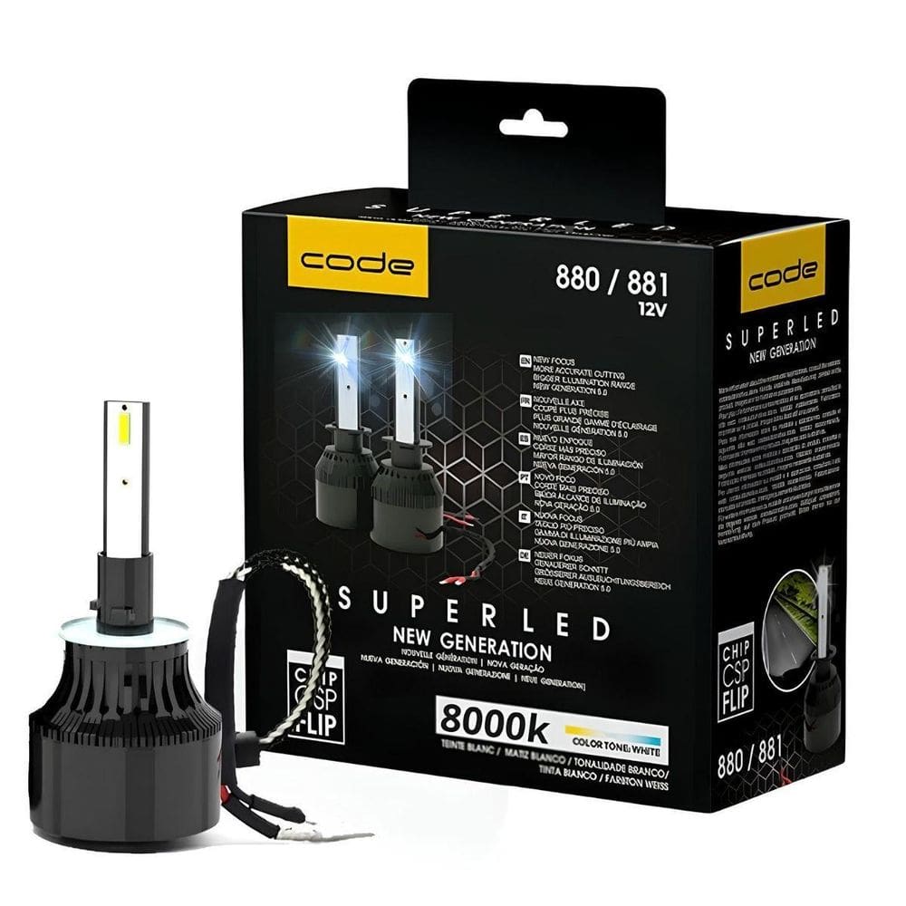 Kit Super Led Automotivo Encaixe H27 880 881 12V 8000K Carro