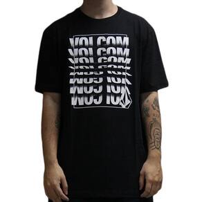 Camiseta Volcom Flip Thru WT25 Masculina Preto