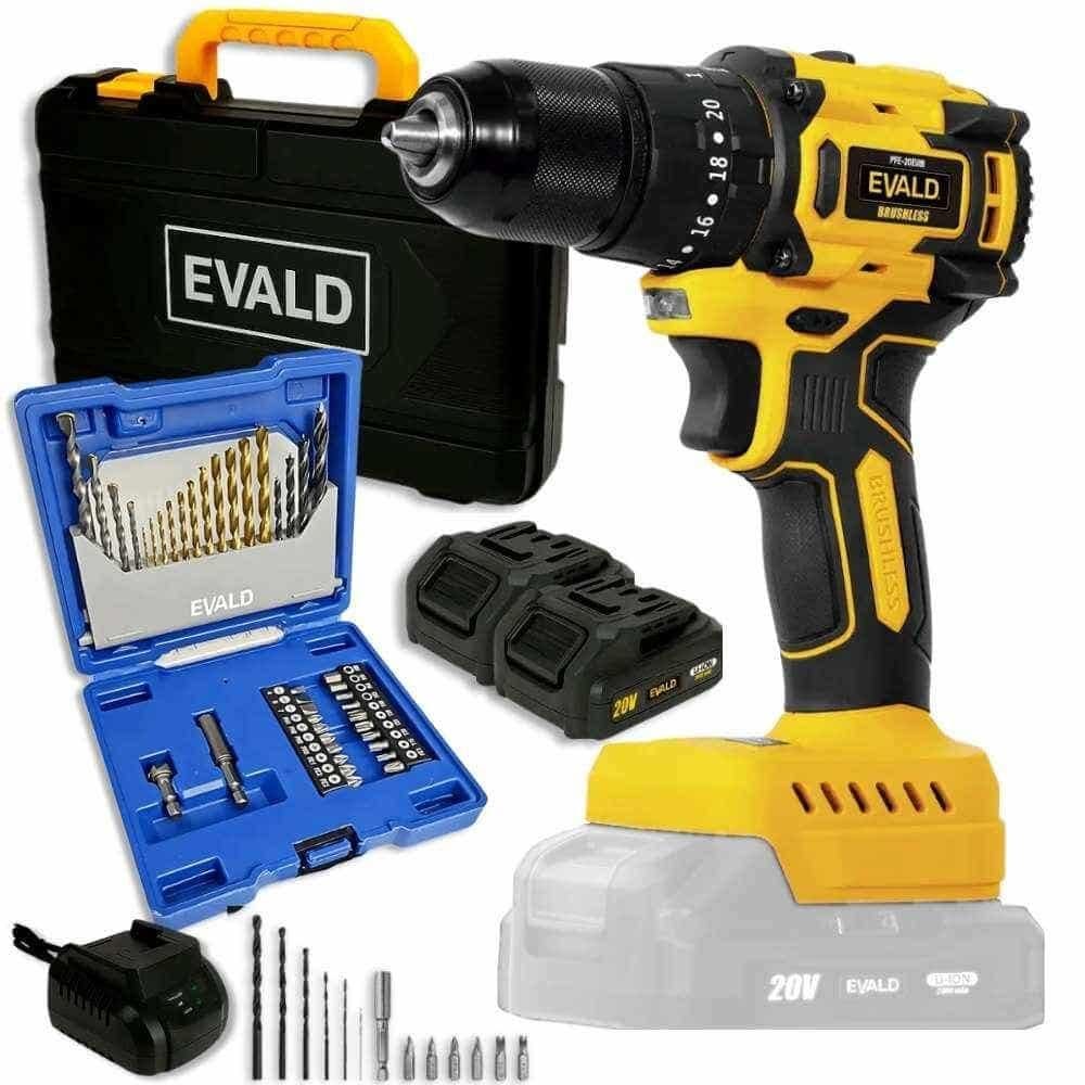 Parafusadeira de Impacto 20V PFE-20EVIB 2 Baterias Maleta com Kit 41 Pontas EVALD