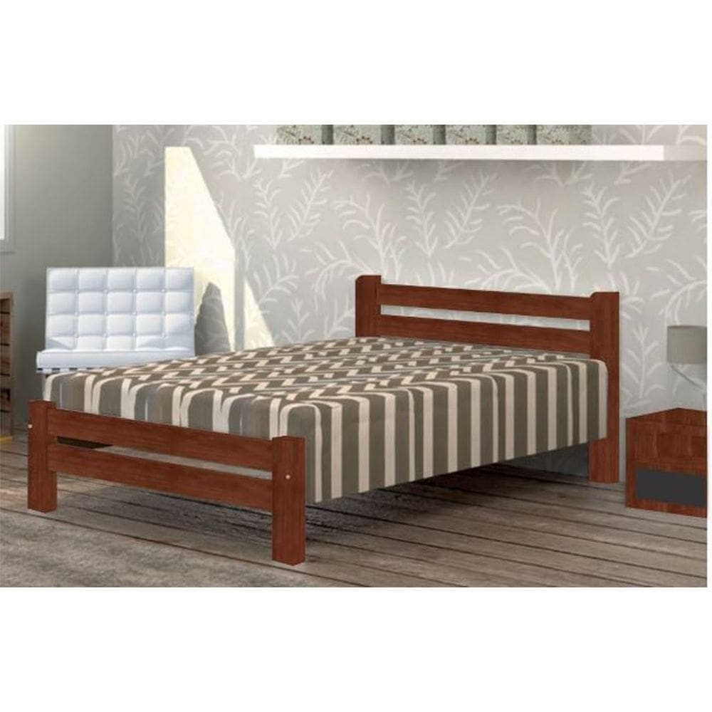 Cama Queen Size Piazza de Madeira Maciça Tauari