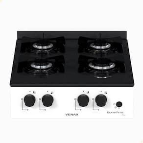 Fogão de Mesa 4 Bocas Venax Grand Petit Line Branco Gás GLP Automático Bivolt 25187