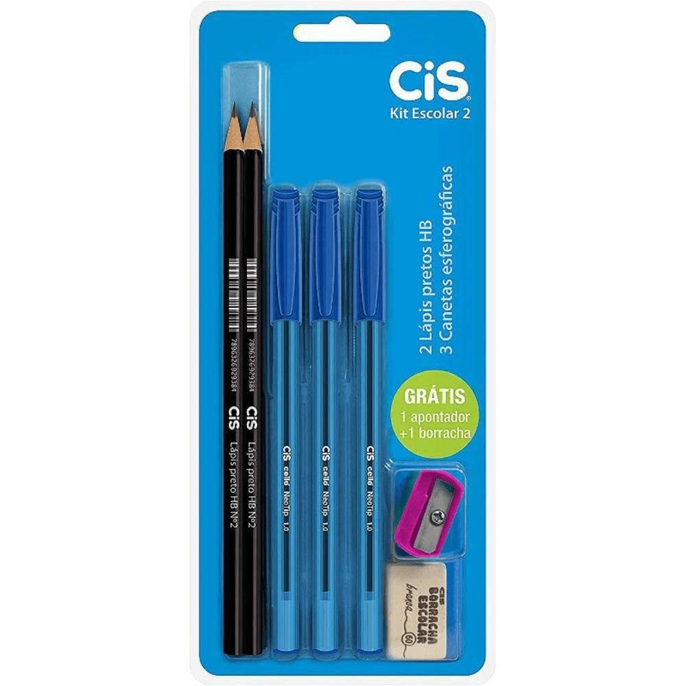 Kit Escolar com 07 Itens Rosa - Cis