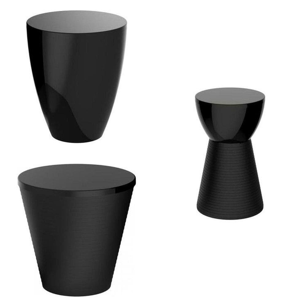 Conjunto com 3 Banquetas Preto