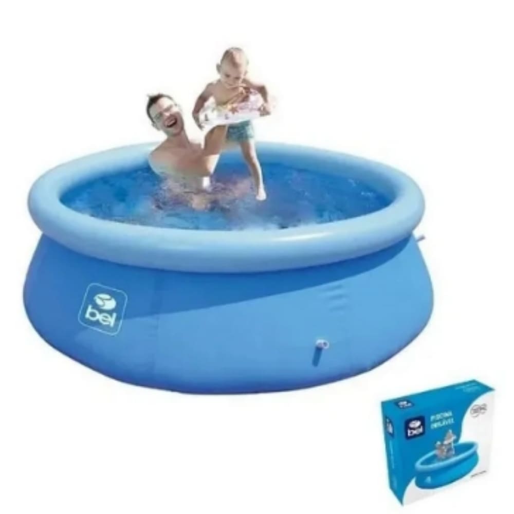 Piscina Redonda Inflável 1000 L 1,68 m x 51cm Bel Lazer Azul