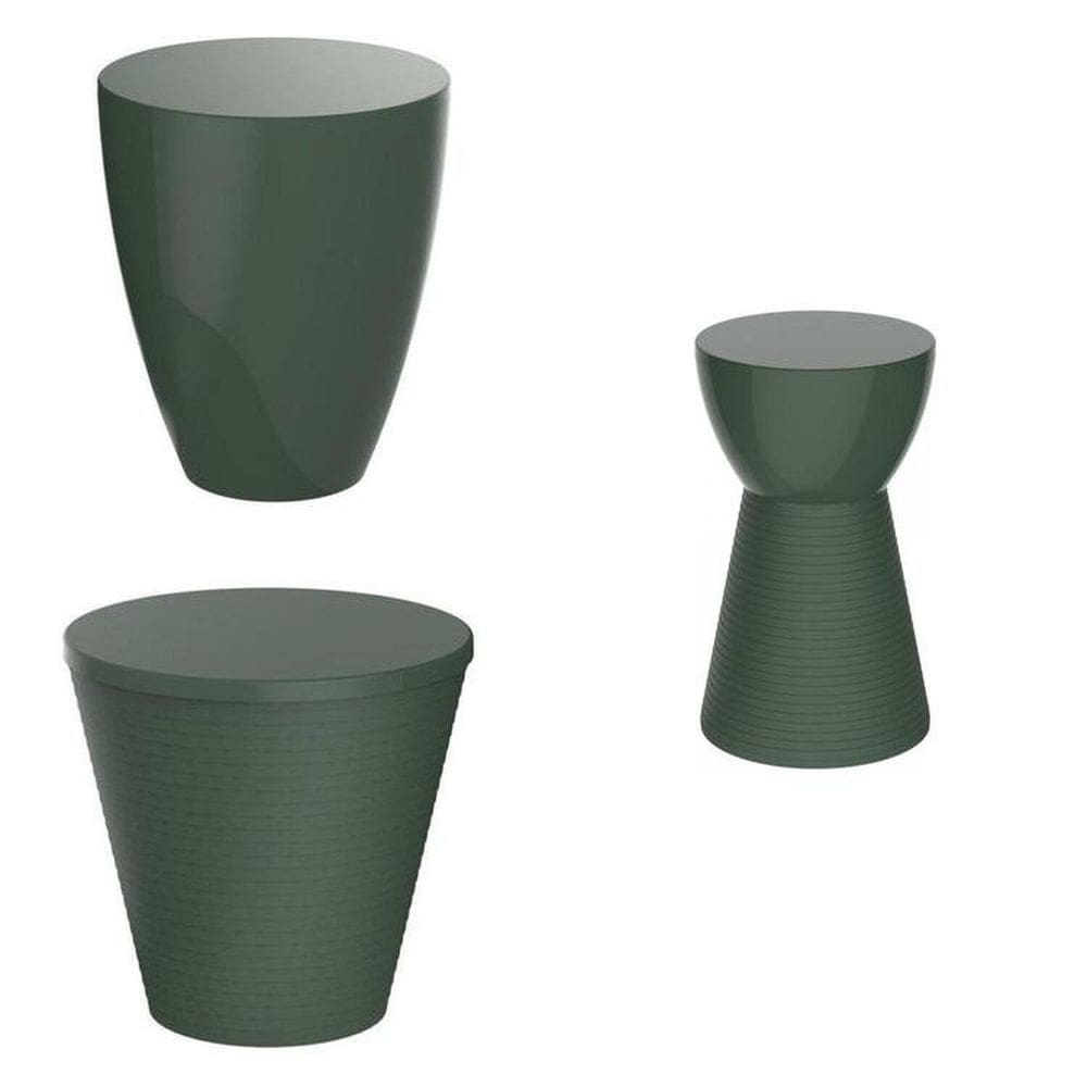 Conjunto com 3 Banquetas Verde Alecrim