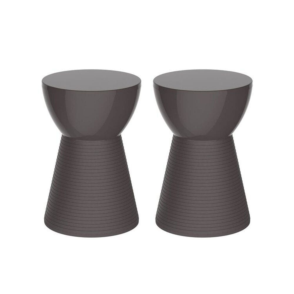 Conjunto 2 Banquetas Sili Cinza Mushroom