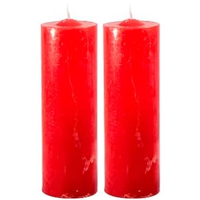 Kit 12 Velas 7 Dias Votiva Clássica Decorativa Vermelha 15cm