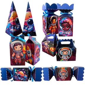 Kit 50 Lembrancinhas Festa Fácil Decorativas Personalização Infantil Astronauta Temático