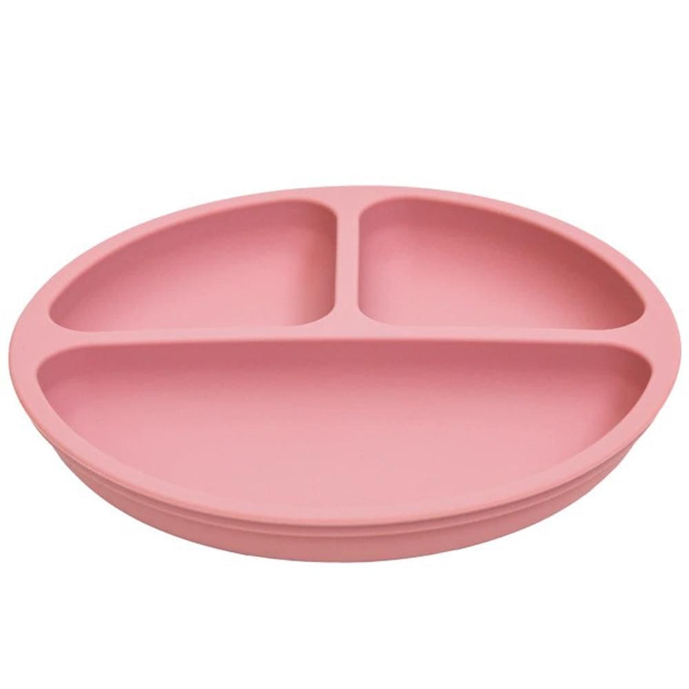 Prato Buba de Silicone Com Ventosa Rosa