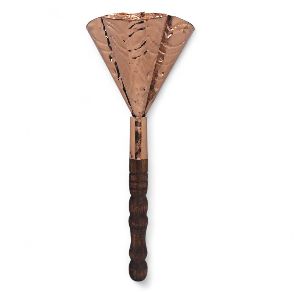 Adjá de Latão Rose com Cabo de Madeira de Três Bocas 29 cm