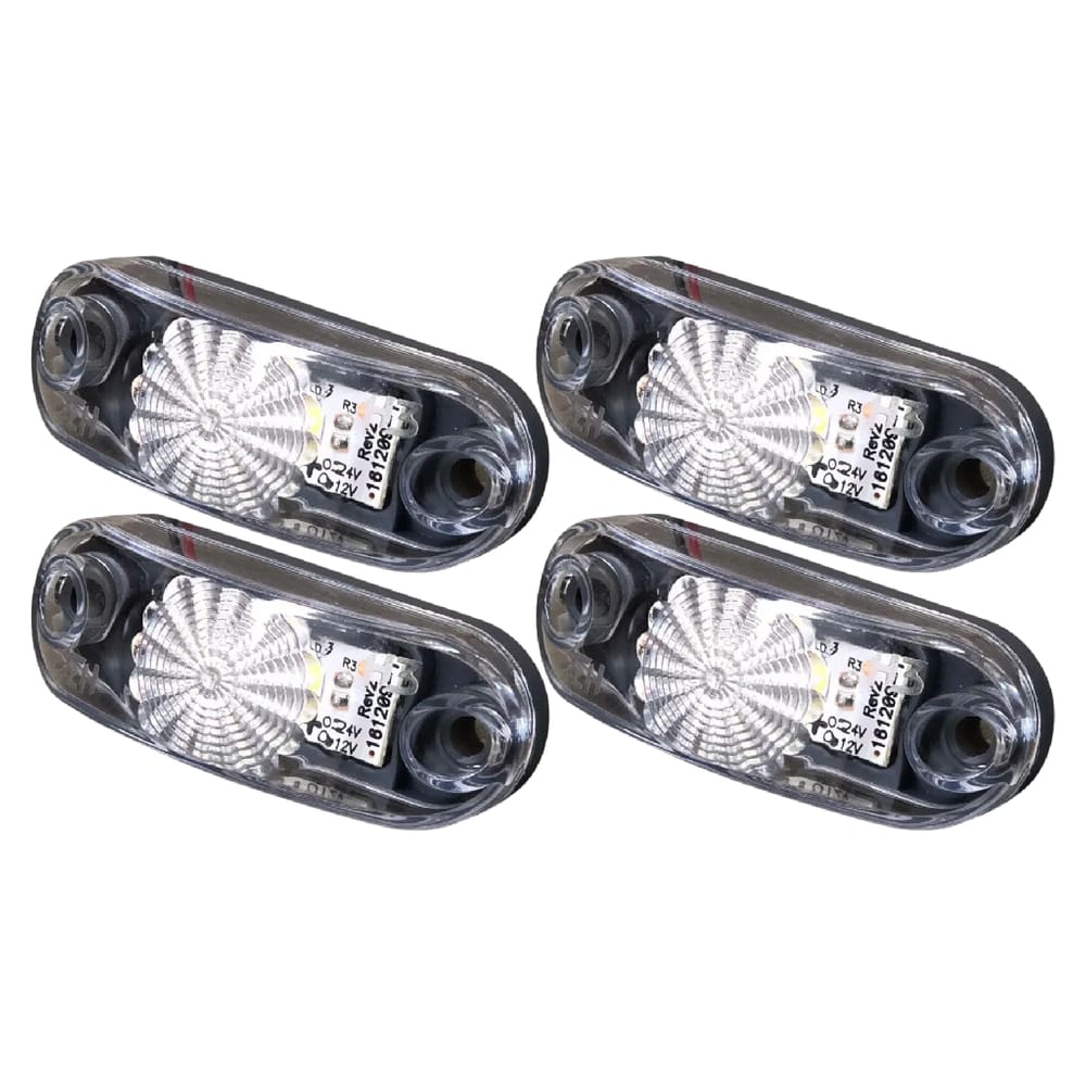 Kit 4 Lanterna Delimitadora Cristal Led 12v 24v Baú
