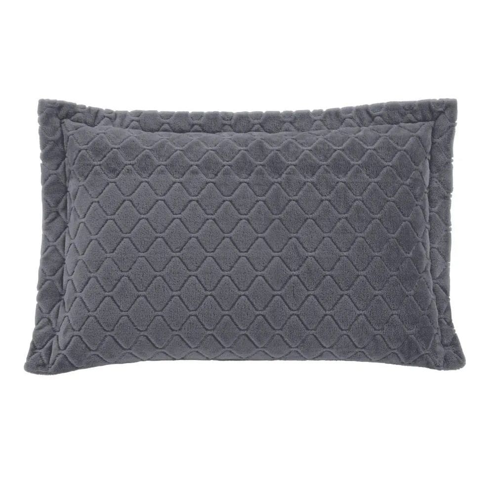 Porta Travesseiro Plush Inove 55cm x 80cm - Ardósia