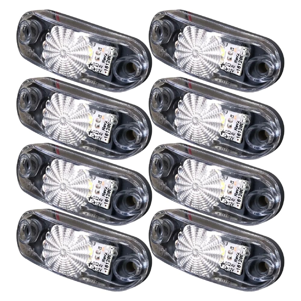 Kit 8 Lanterna Delimitadora Cristal Led 12v 24v Baú