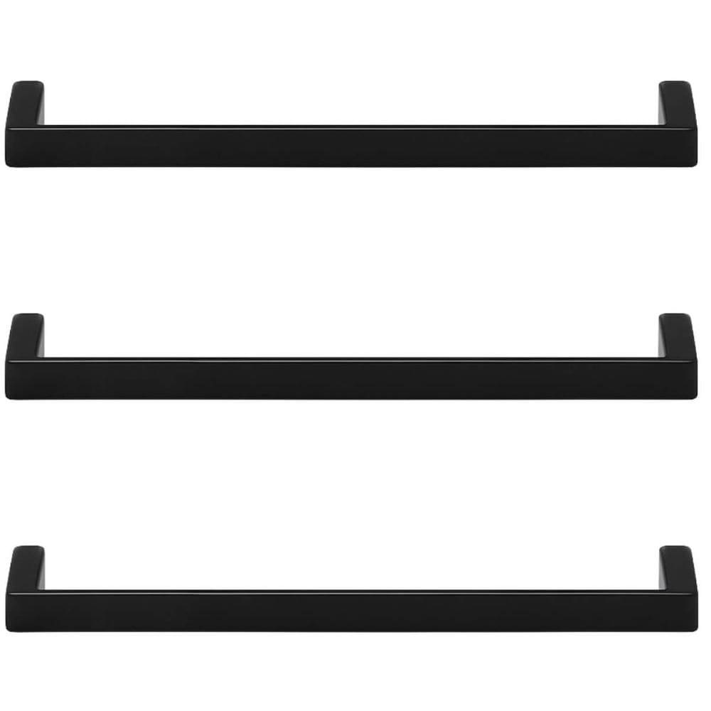 Kit 3 Puxadores Torralba Alça para Móveis 20cm Preto Fosco Oeiras Armários Gavetas