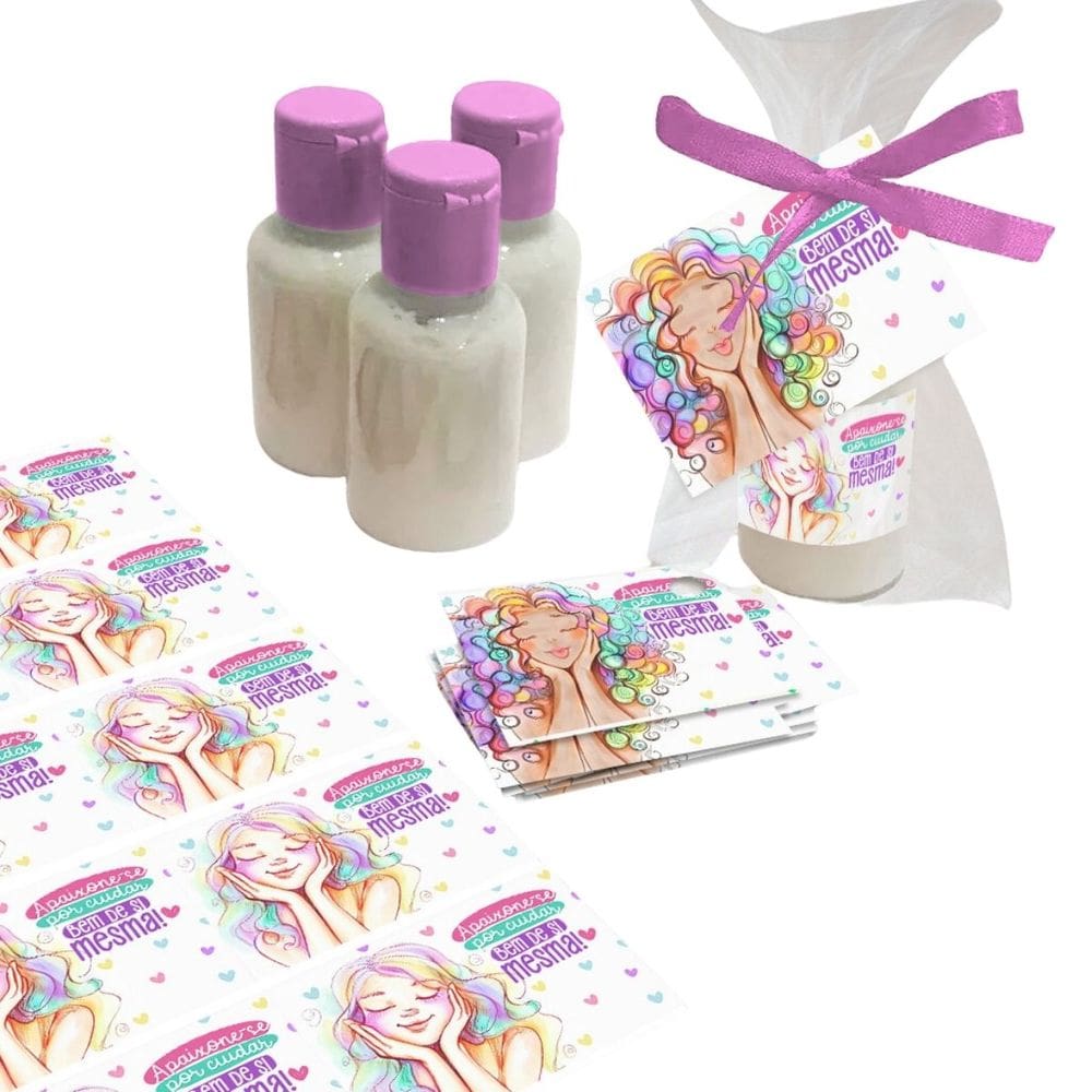 Kit 25 Mini Hidratantes Lembrancinhas Autocuidado Mimo para Clientes Cuide-se