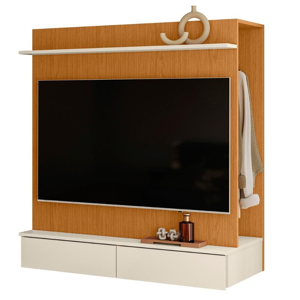 Closet com Painel Wave 108cm 2 Gavetas e Cabideiro