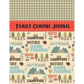Diário de acampamento Camping Journal Family RV com 120 páginas