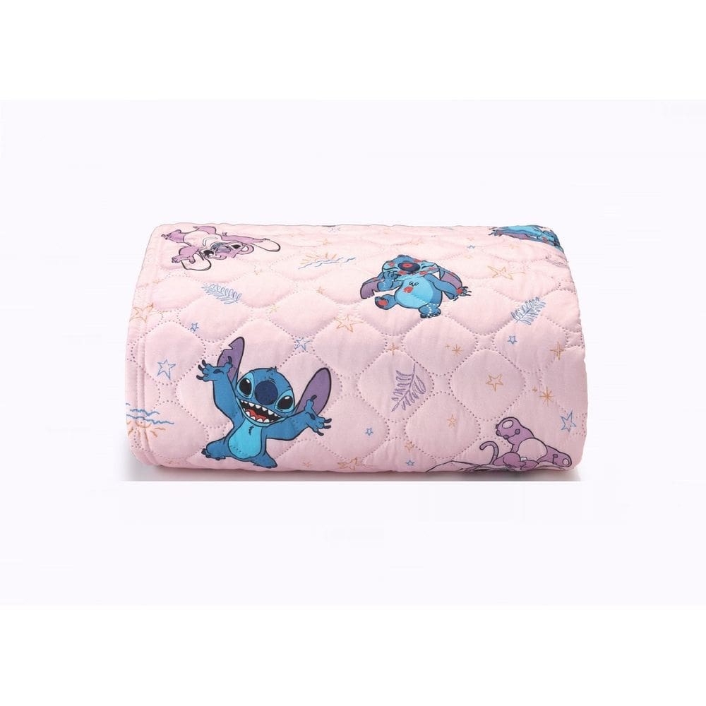 Cobre Leito Infantil Stitch Love Solteiro 100% Poliéster - Stitch Love