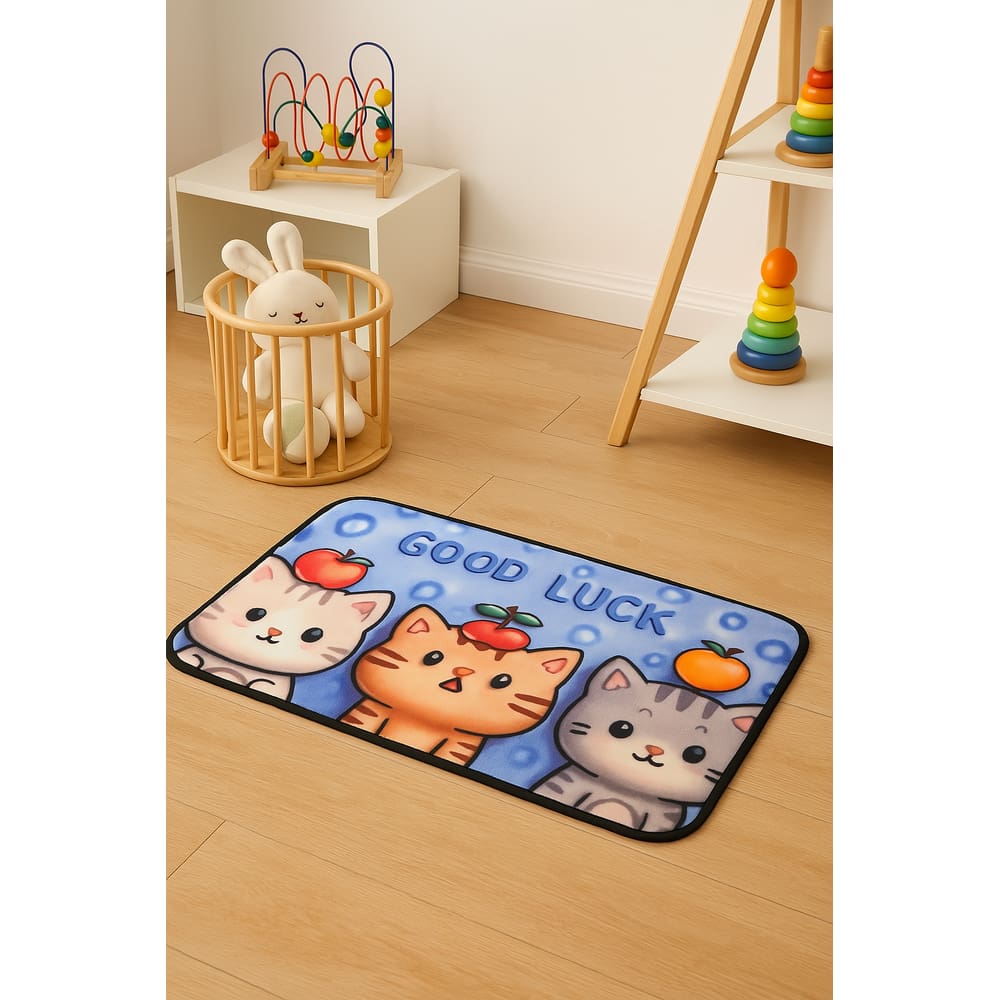 Tapete Infantil Emborrachado E Antiderrapante 38x58cm - Gatinho