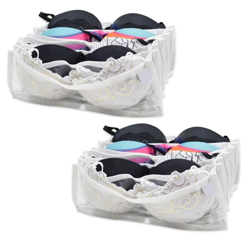 Conjunto 2 Colmeias Organizadoras Gavetas Peças Íntimas Sutiãs Plástico Branco