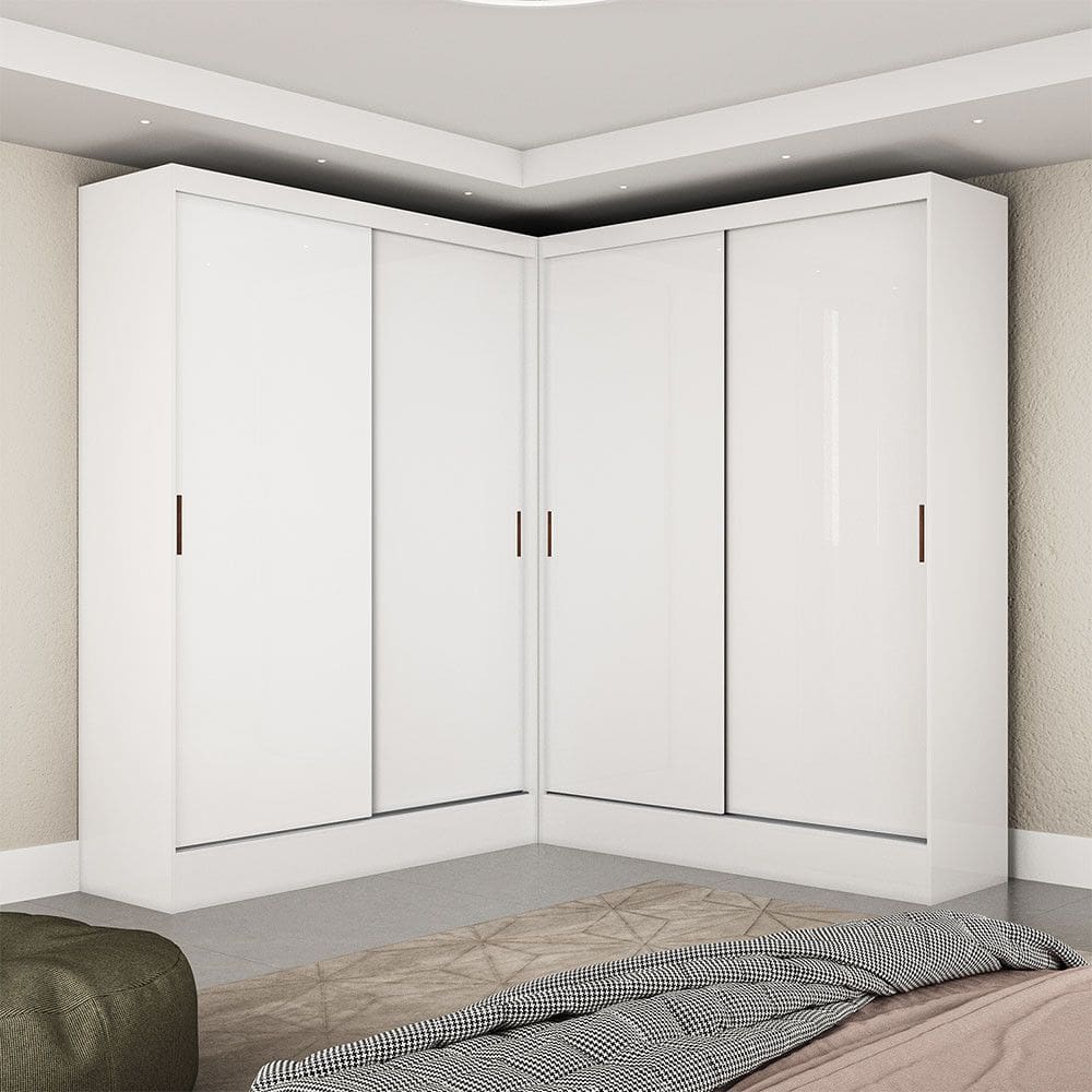 Closet Casal Duplo Belém 4 Portas 4 Gavetas Carioca Móveis