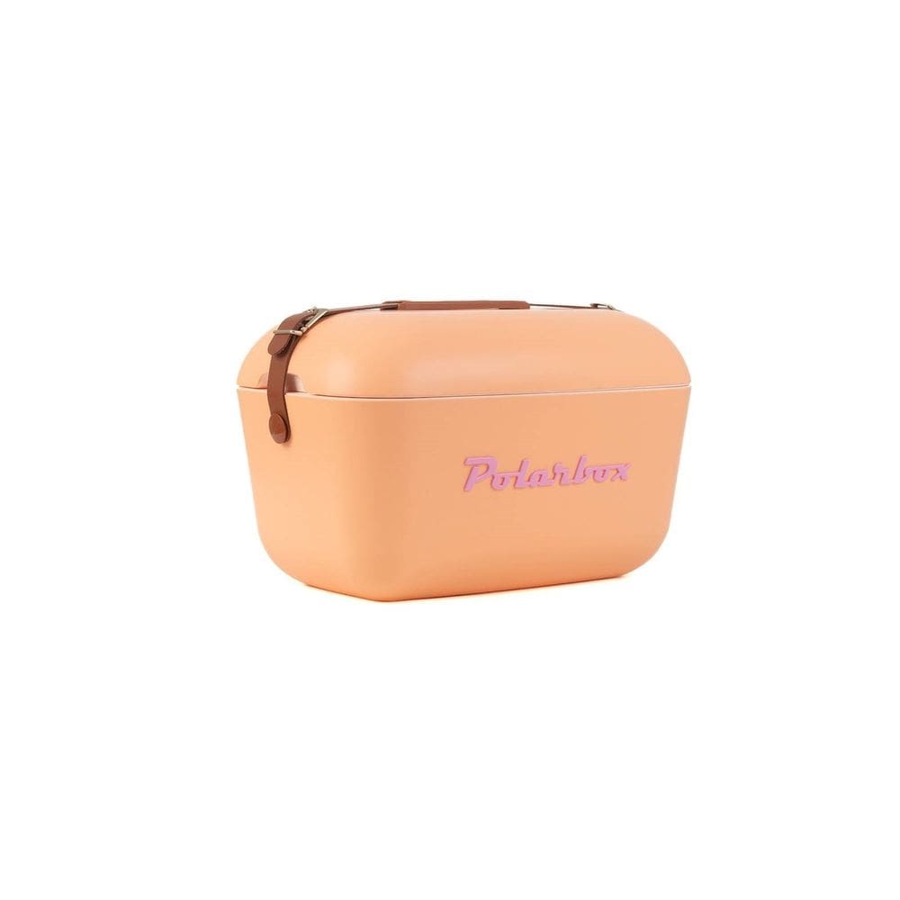 Bolsa Térmica Cooler Retrô Com Alça Em Couro 20 Litros - Sorvete Laranja