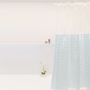 Cortina Para Box Banheiro PVC Antimofo 198x180cm - Bolas Azuis