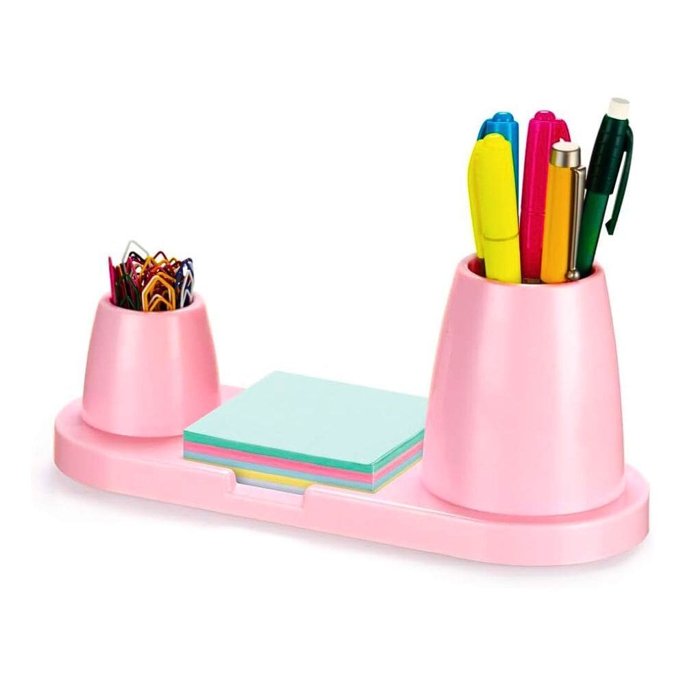 Organizador de Mesa Trio Plus Tons Pastel 3 em 1- Maxcril | Papelaria | Escritório | Porta Objetos | Doméstico |