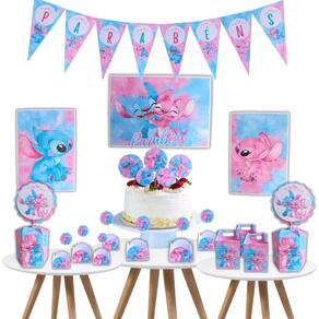 Kit Completo Lembrancinhas e Decoração Tema Stitch Centro de Mesa Festa Aniversário infantil