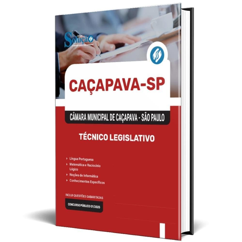 Apostila Câmara De Caçapava Sp 2025 Técnico Legislativo