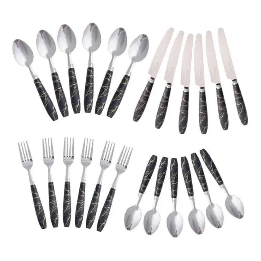 Conjunto Talheres 24 Peças com Suporte N2450441 - Quanhe