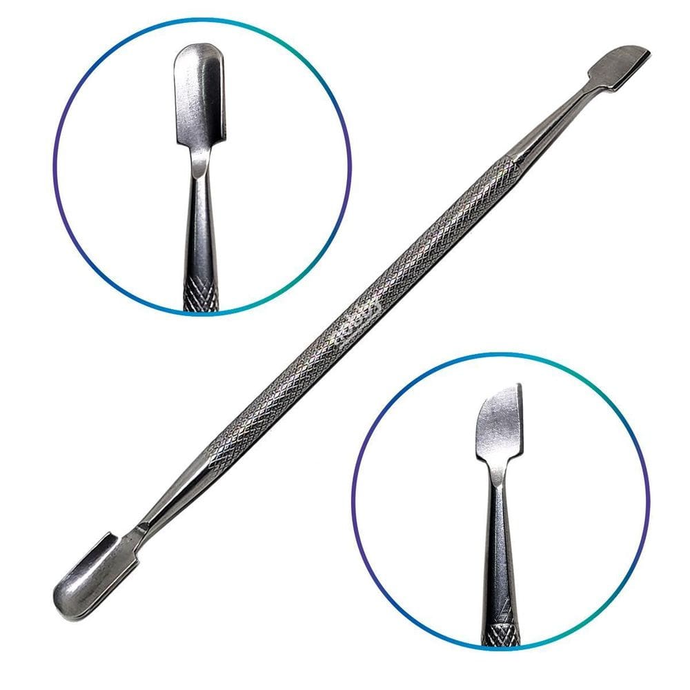 Espátula Unhas Dupla Aço Inox Manicure E Pedicure Ref. 409