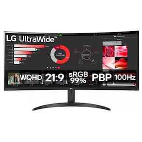 Monitor LG Ultrawide Curvo Tela Va 34 Wqhd Hdr10 34wr50qc-b