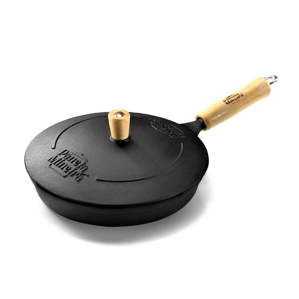 Frigideira Tradição Ferro Cabo Madeira PanelaMineira TF 22cm