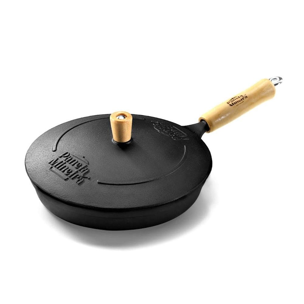 Frigideira Tradição Ferro Cabo Madeira PanelaMineira TF 24cm