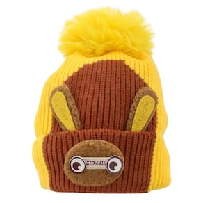 Touca Gorro Infantil Amarela Coelhinho Tamanho Único