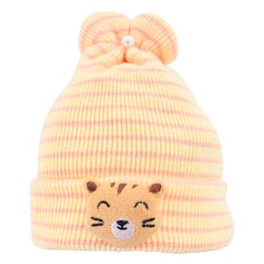 Touca Gorro Infantil Amarela Tigre Tamanho Único