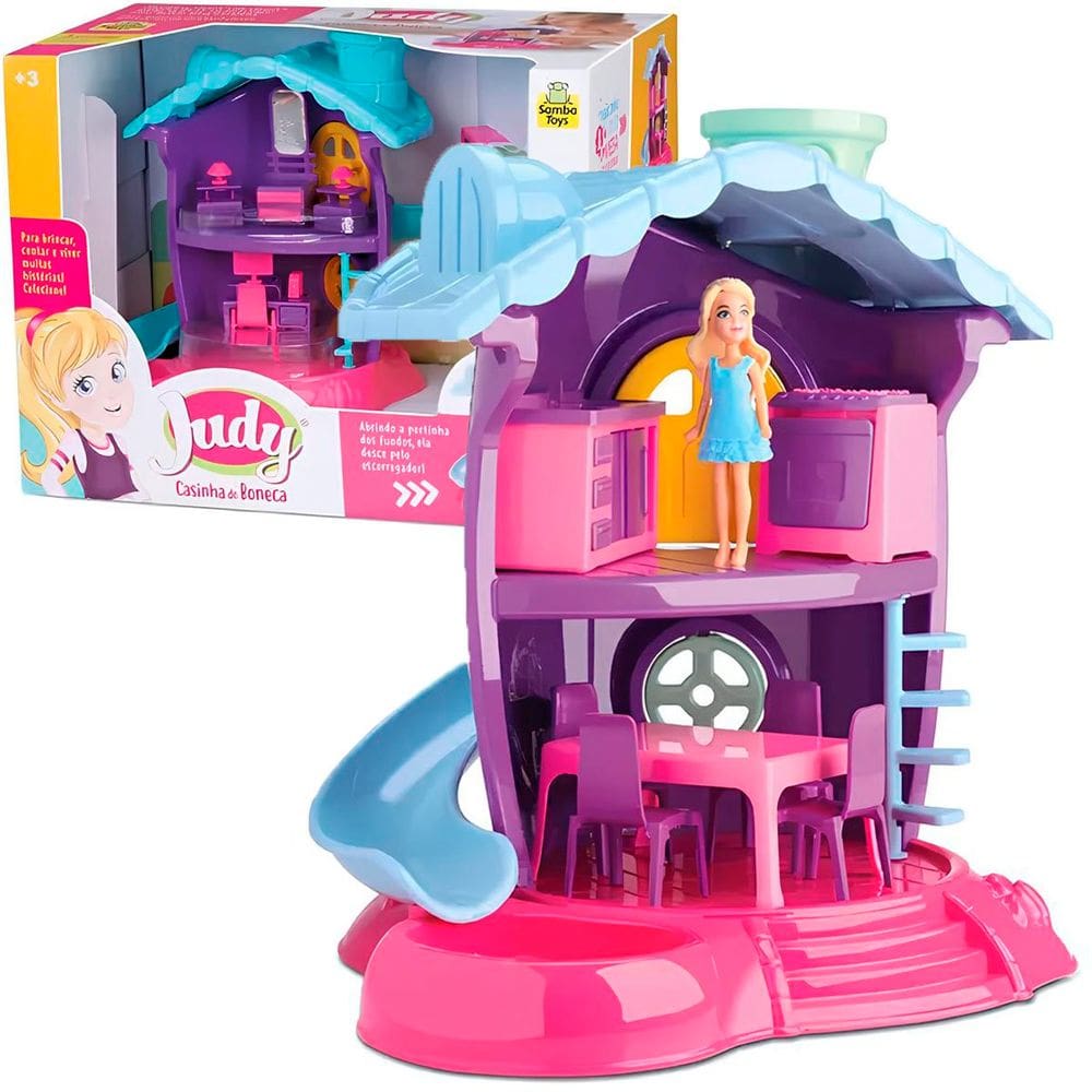 Brinquedo Infantil Casinha Judy Cozinha Fogão Geladeira Mesa