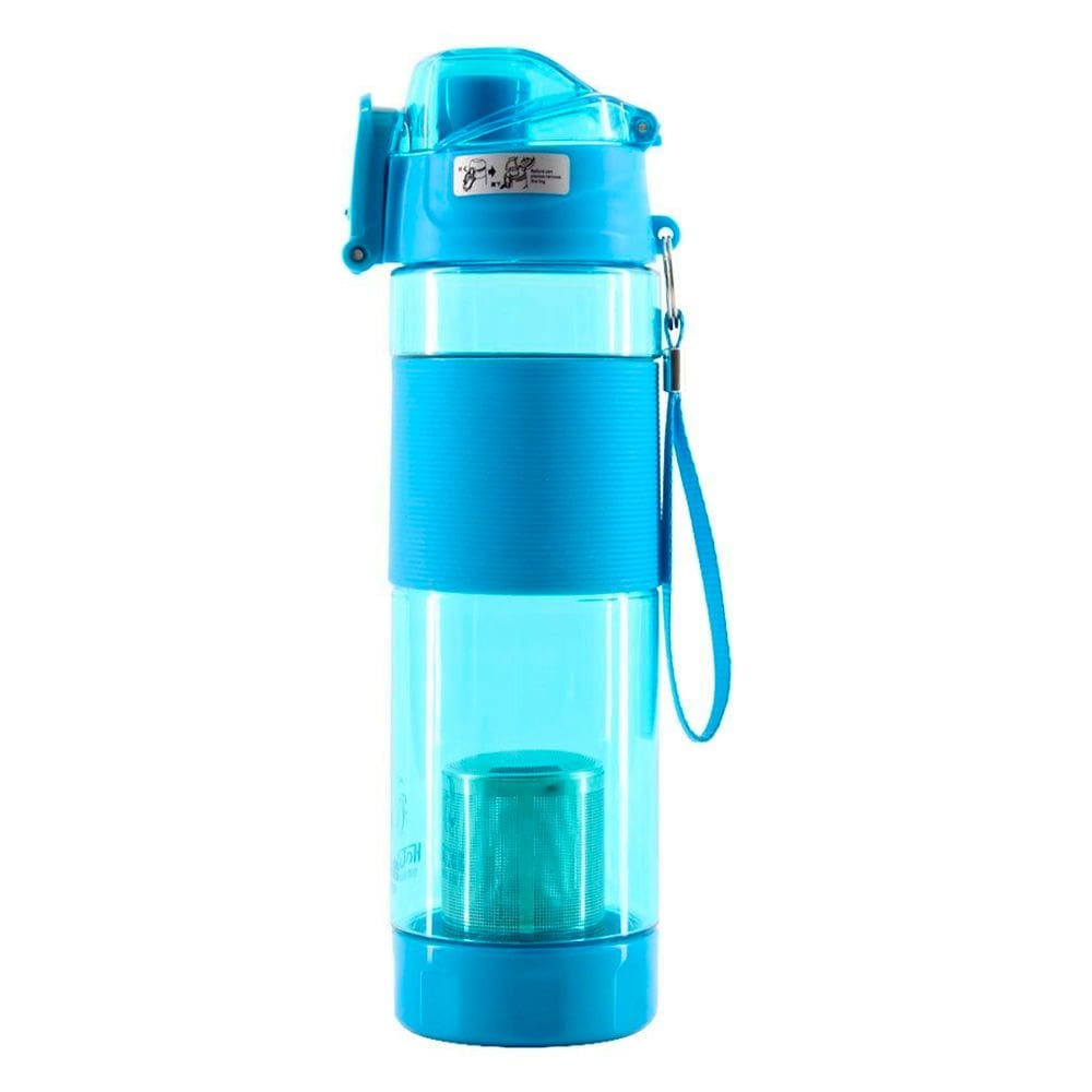Garrafa Para Chá 600ml Com Infusor E Alça Azul