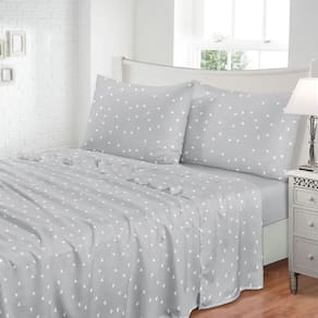 Jogo De Cama 3 Peças 300 Fios Toque De Seda - Jolitex - Cinza Claro - Queen